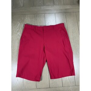 Louis Castel Shorts Mens 32 Red Chino Golf Lightweight Performance Casual Summer